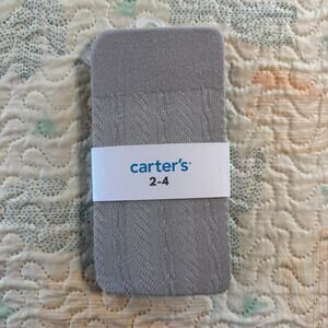 NWT Carter’s Gray Tights 2T-4T Cable Knit Toddler Girls